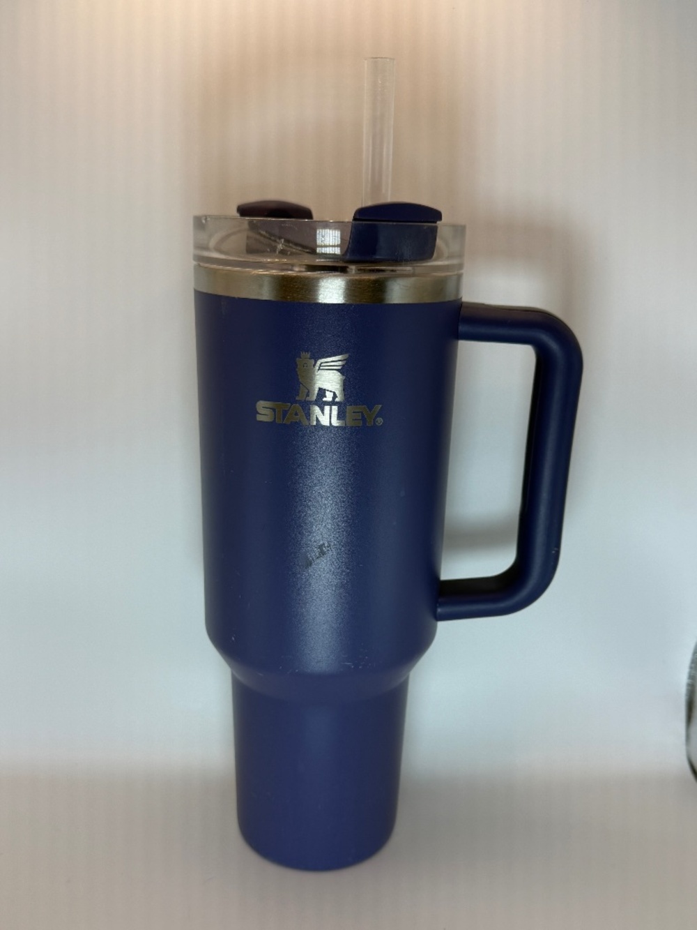 Stanley Quencher H2.0 40 oz Dark Blue Periwinkle Tumbler Lid & Straw